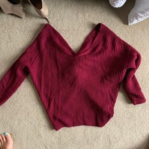 Open back sweater